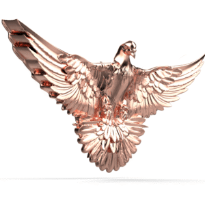 Dove Brooch – 18K Rose Gold