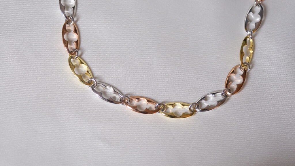Esther Link Necklace – Gold, Rose Gold, White Gold Plated Sterling Silver
