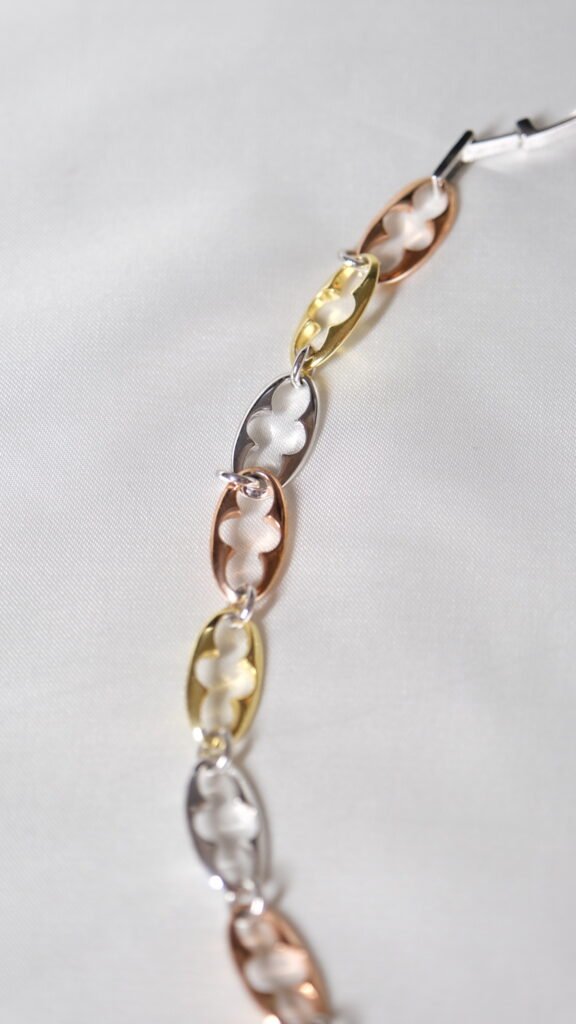 Esther Link Necklace – Gold, Rose Gold, White Gold Plated Sterling Silver - Image 3