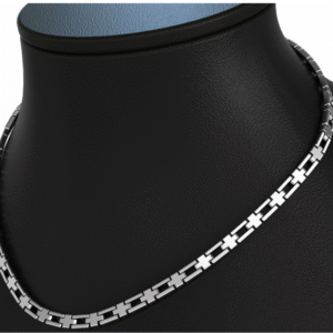 Cross Link Necklace – Sterling Silver