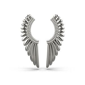 Angel Earrings – 18K White Gold