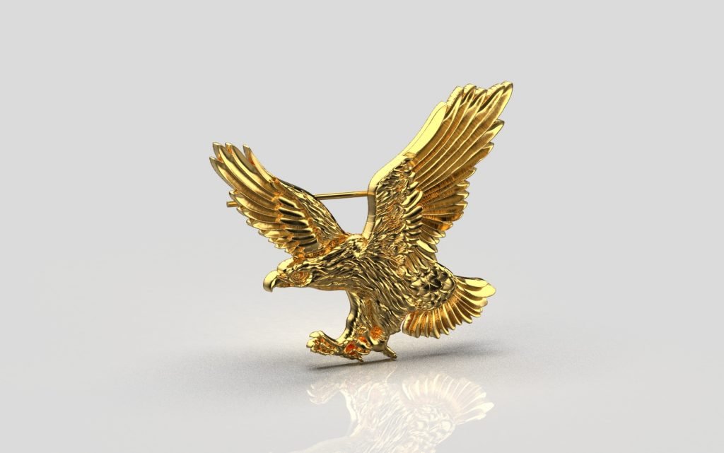 Eagle Brooch – 18K Gold