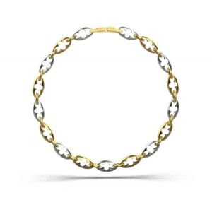 Esther Link Necklace – 18K White Gold, Gold Plated Sterling Silver