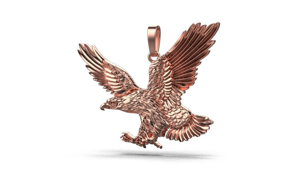 Eagle Pendant – 18K Rose Gold