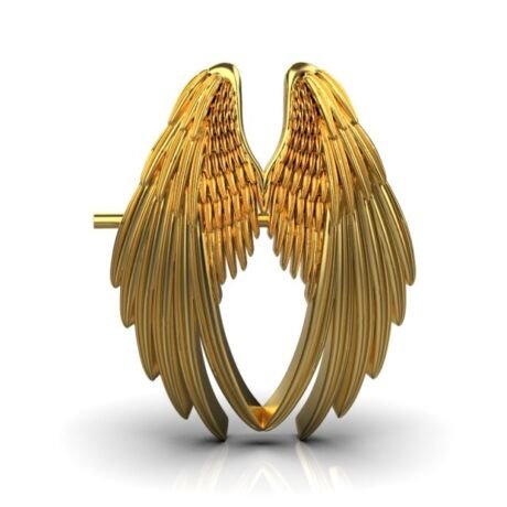 Angel Wings Brooch – 18K Gold