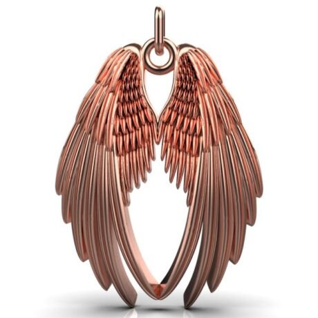 Angel Wings Pendant – 18K Rose Gold