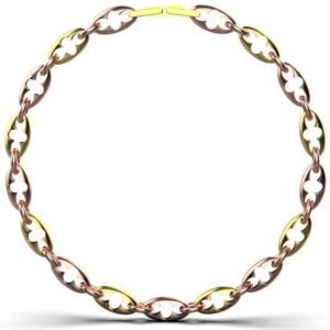 Esther Link Bracelet – 18K Gold Plated Sterling Silver, Rose Gold