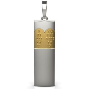 10 Commandments Pendant – 18K Gold, White Gold
